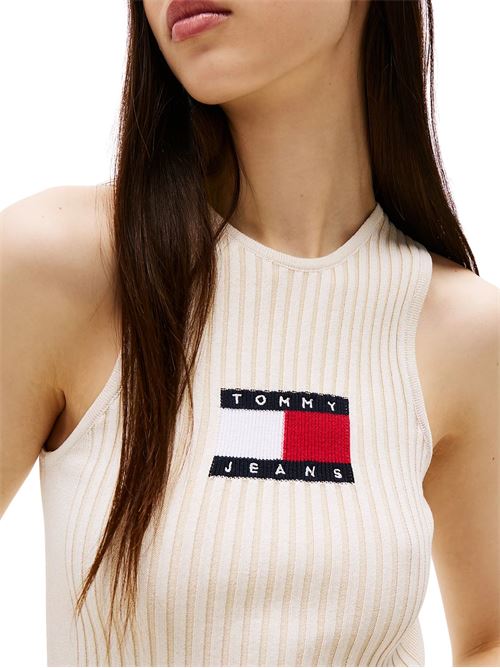 Canotta bianco sporco in viscosa Tommy Jeans | DW0DW20975YBL